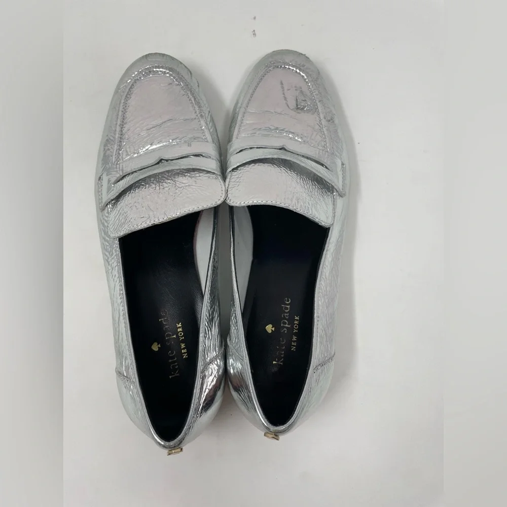 Kate Spade New York METALLIC SILVER Women's Genevieve Loafers, US 7.5 - Picture 5 of 14